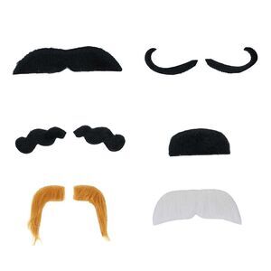 Fiestas Guirca Assorted Designs Moustache (Pack of 6) / Multicolored
